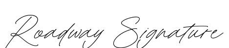 Roadway Signature Font Image
