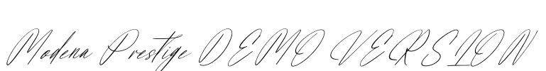Modena Prestige DEMO VERSION Font Image