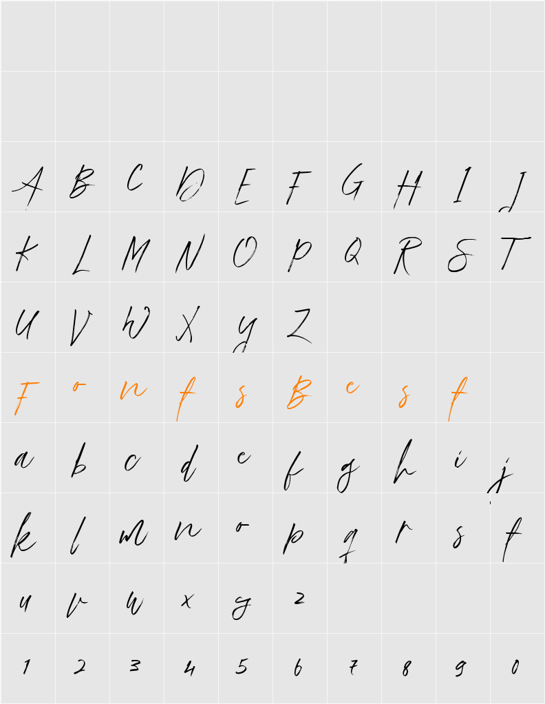 Flower Rose Brush Character Map