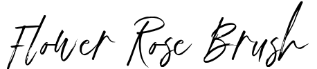 Flower Rose Brush Font Image