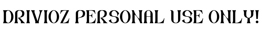 Drivioz PERSONAL USE ONLY! Font Image