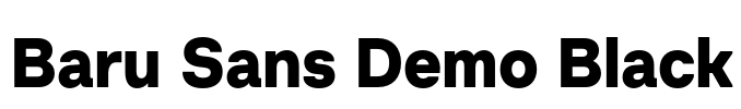 Baru Sans Demo Black Font Image