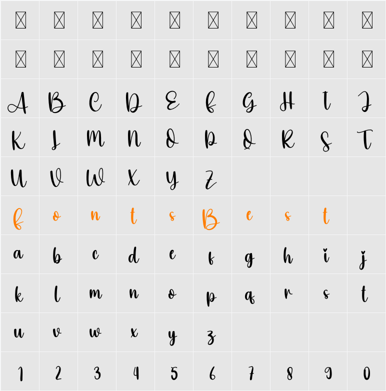 Simple Character Map