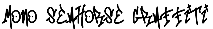 Mono Seahorse Graffiti Font Image