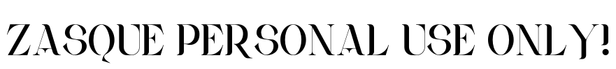 Zasque PERSONAL USE ONLY! Font Image
