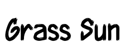 Grass Sun Font Image