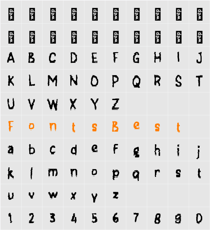 h Hack Glitch Character Map