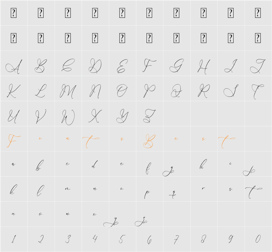 Bolchanitas Voligate Character Map