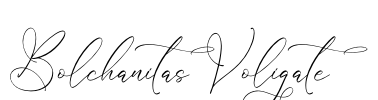 Bolchanitas Voligate Font Image