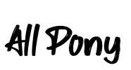 All Pony Font Image