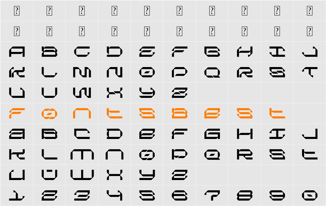 NCL Kregas Character Map