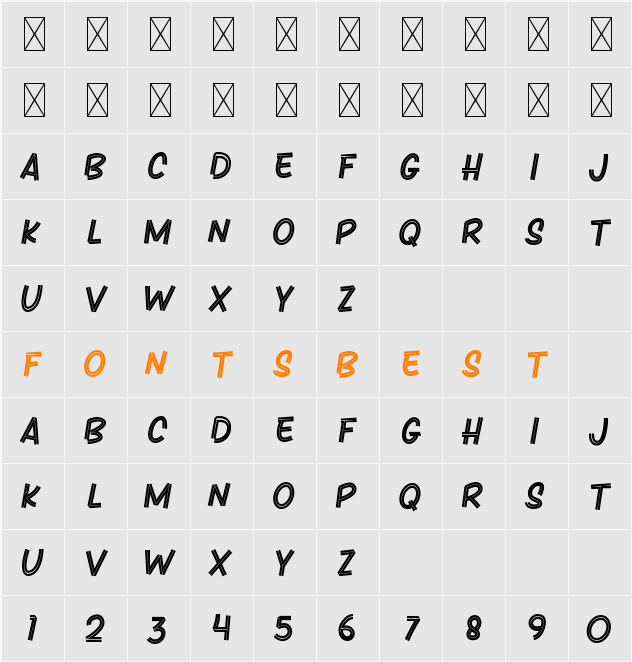 Holy Molly In Line Personal Character Map