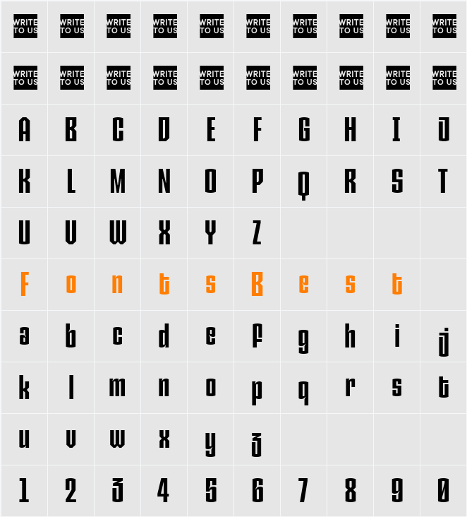 TT Carvist Trial Character Map