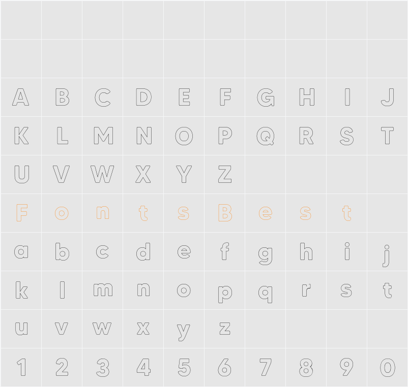 MADE Tommy Soft Outline Character Map