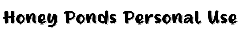 Honey Ponds Personal Use Font Image