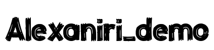 Alexaniri_demo Font Image
