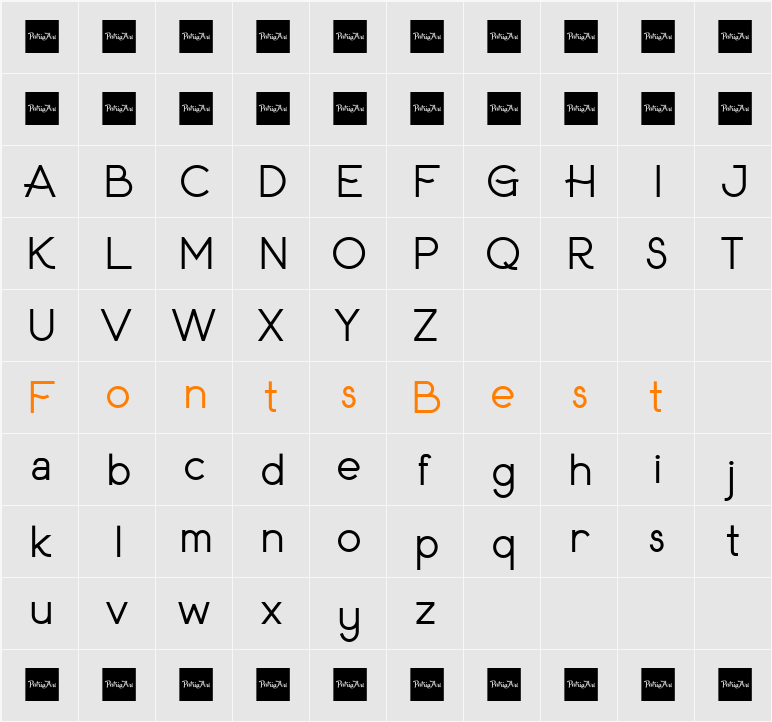 Anisver Character Map