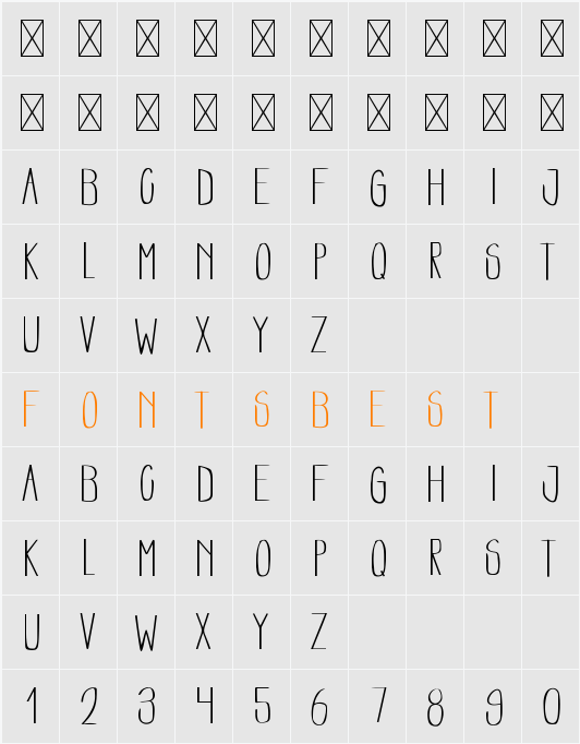 Kotak Pensil Character Map