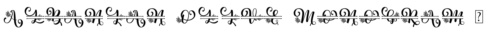Albanian Olive Monogram 2 Font Image