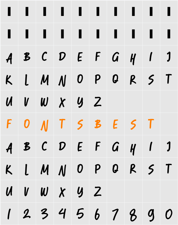 DASHBIRD Character Map