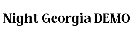 Night Georgia DEMO Font Image