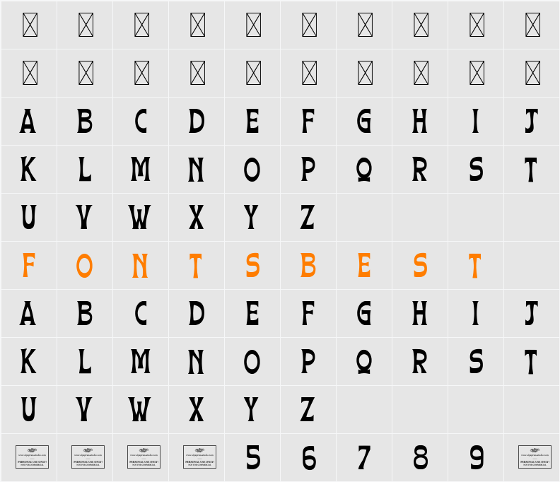 Glimpse Free Character Map