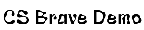 CS Brave Demo Font Image