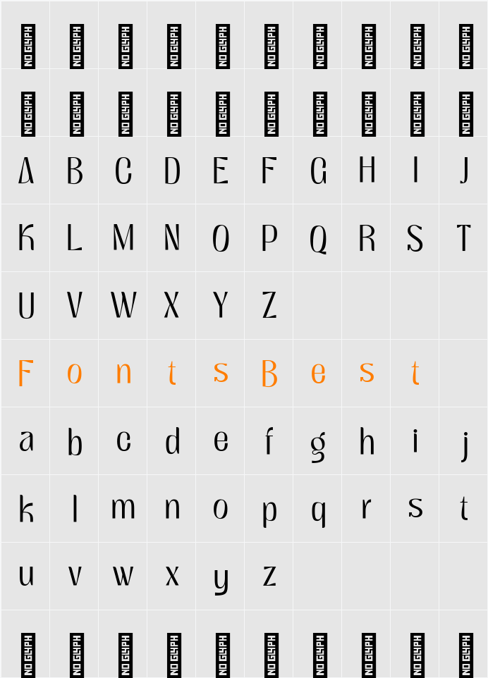 Satigof Light Character Map