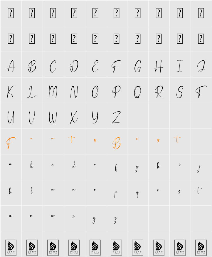 Trulqion Character Map