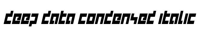 deep data condensed italic Font Image