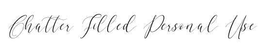 Chatter Filled Personal Use Font Image