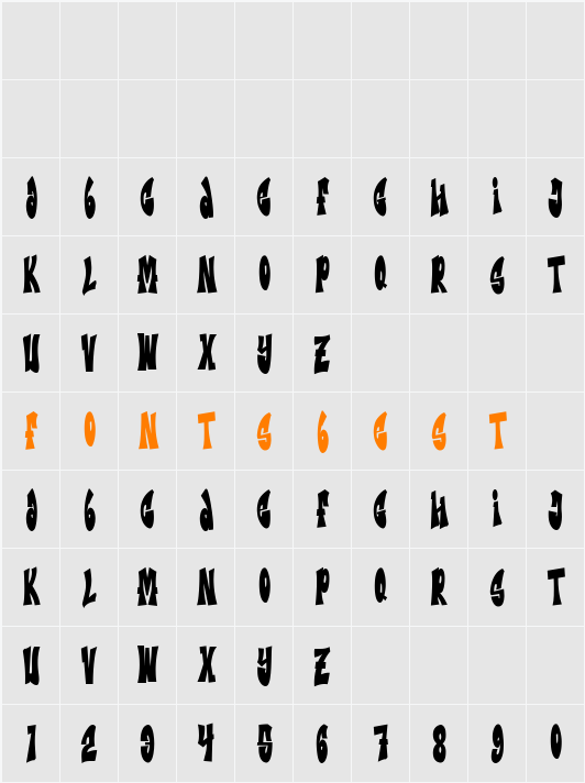 Metro Graffi Character Map