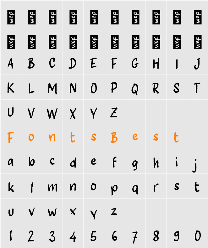 g Gerak Character Map