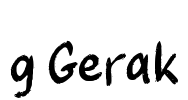 g Gerak Font Image