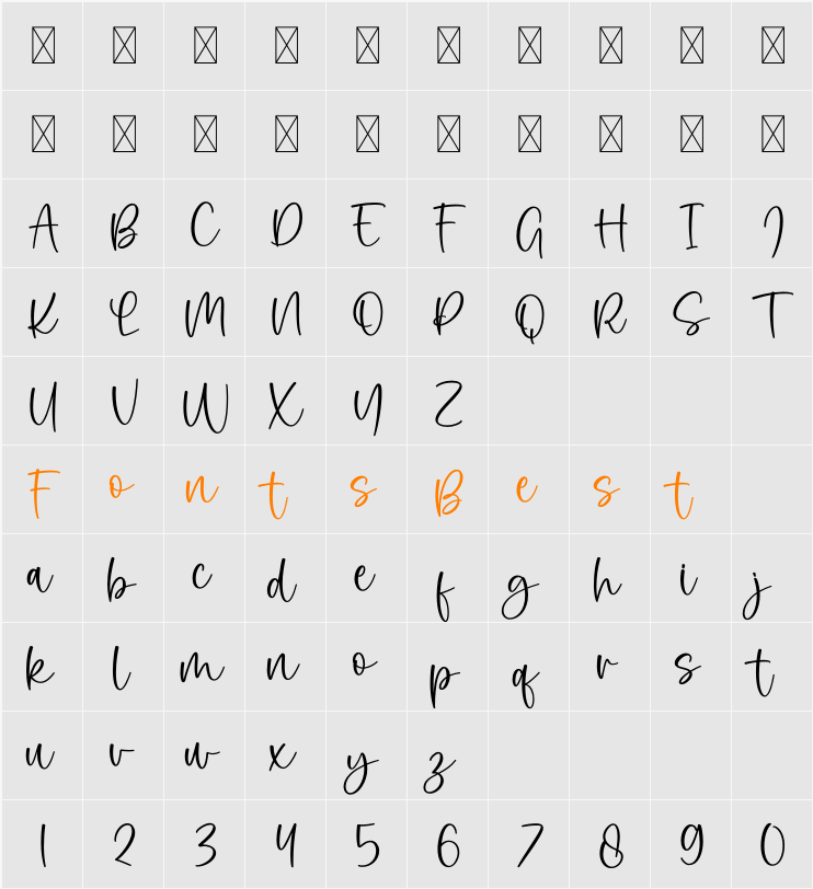 Rachel Character Map