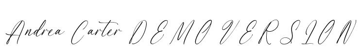 Andrea Carter DEMO VERSION Font Image