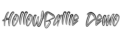 HollowBallie Demo Font Image