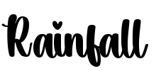 Rainfall Font Image