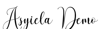Asyiela Demo Font Image