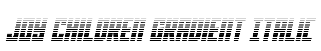 Joy Children Gradient Italic Font Image