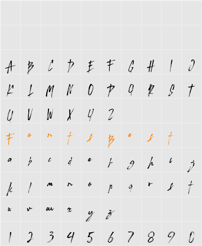 Kashare Character Map