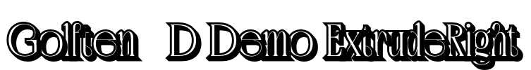 Golften 3D Demo ExtrudeRight Font Image