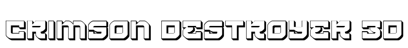 Crimson Destroyer 3D Font Image