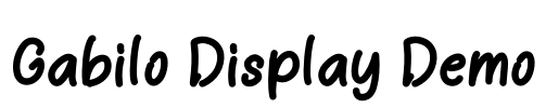 Gabilo Display Demo Font Image