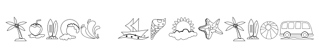 Beach Dingbats Font Image