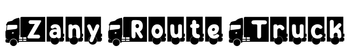 Zany Route Truck Font Image