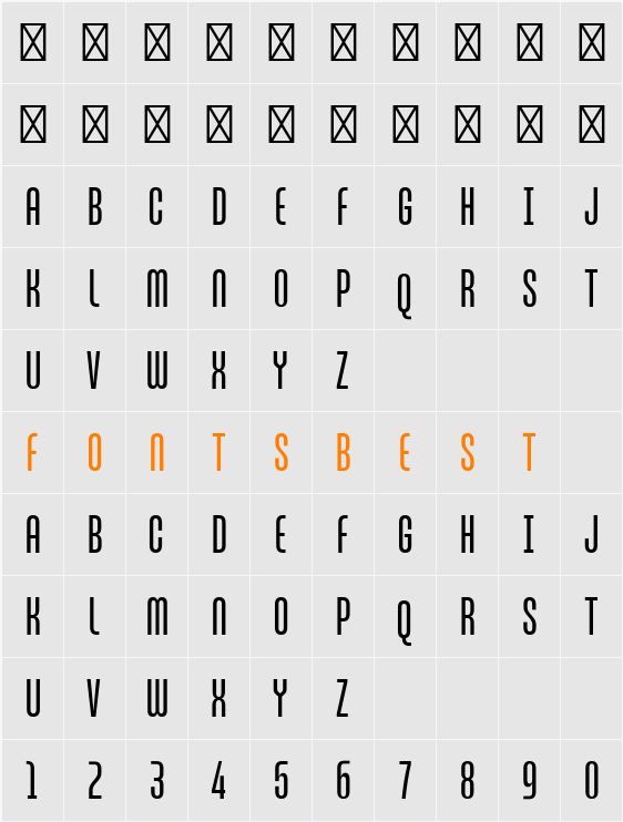 ZT Break Fast Character Map