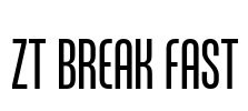 ZT Break Fast Font Image