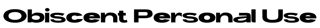 Obiscent Personal Use Font Image