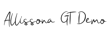 Allissona GT Demo Font Image